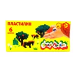 Пластилин 06 цв., со стеком, 90 г, Каляка Маляка