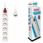 Сетевой фильтр Buro 600SH-3-W (6 розеток, 3м) белый
