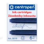 Картридж чернильный Centropen синий 6 шт./уп, для перьевых ручек