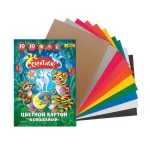 Картон цветной A4, 10 л.,10 цв., немелованный, 190 г/м², Волшебный Creativiki — изображение 2
