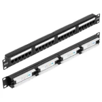 Патч-панель 19" Netlan (1U, 24 порта, Кат.5e, 110/KRONE, неэкранированная, черная) — изображение 2