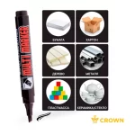 Маркер перманентный 5 мм, черный , скошенный пишущий узел, CROWN MULTI MARKER — изображение 3