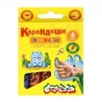 Мелки восковые 06 цв., круглые, супертолстые, Каляка-Маляка — изображение 2