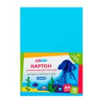 Картон цветной А4, ArtSpace, 10л., тонированный, синий, 180г/м²