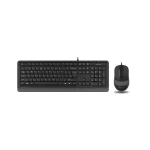 Клавиатура+мышь проводная A4Tech Fstyler F1010 (1600dpi, светодиодн, мультимедиа, USB, черный/серый)