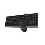 Клавиатура+мышь проводная A4Tech Fstyler F1010 (1600dpi, светодиодн, мультимедиа, USB, черный/серый) — изображение 2