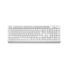 Клавиатура проводная A4Tech Fstyler FK10  (мультимедиа, слим, USB, белый/серый) — изображение 2