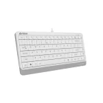 Клавиатура проводная A4Tech Fstyler FK11 (мультимедиа, слим, без цифрового блока, USB, белый/серый) — изображение 2