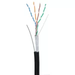 Кабель Netlan F/UTP (Внеш., экран., трос, одножильн., 4пары, cat.5/5E, медный, обол. полиэт-н) 305м.
