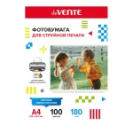 Фотобумага матовая односторонняя, A4, 180 г/м2, 100 л., deVENTE