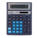 Калькулятор настольный, 12 разр., 204х158 мм, двойное питание, темно-синий, Attache AF-888