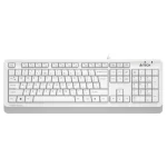 Клавиатура проводная A4Tech Fstyler FKS10 (мультимедиа, слим, USB, белый/серый) — изображение 2