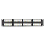 Патч-панель 19" Netlan (2U, 48 портов, Кат.5e, 110/KRONE, неэкранированная, черная) — изображение 2