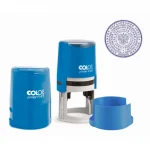 Оснастка для круглой печати Colopl d=45мм Pr. R45 Cover, с крышкой, синий корпус, синяя