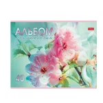 Альбом для рисования 40л., А4, на скрепке, обл.- мелов. картон, Hatber "Грация цветов" — изображение 3