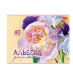 Альбом для рисования 40л., А4, на скрепке, обл.- мелов. картон, Hatber "Грация цветов" — изображение 4