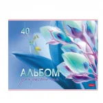 Альбом для рисования 40л., А4, на скрепке, обл.- мелов. картон, Hatber "Грация цветов" — изображение 5