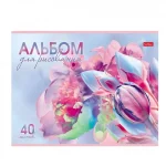 Альбом для рисования 40л., А4, на скрепке, обл.- мелов. картон, Hatber "Грация цветов" — изображение 6