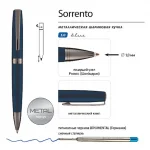 Ручка шариковая подар.1,0 мм, синяя, корпус синий, футляр метал, BrunoVisconti "SORRENTO" — изображение 3