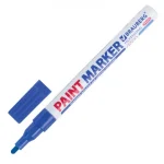 Маркер-краска 2 мм, синий, нитро-основа,  BRAUBERG PROFESSIONAL PLUS