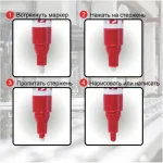 Маркер-краска 2 мм, синий, нитро-основа,  BRAUBERG PROFESSIONAL PLUS — изображение 4