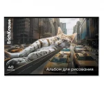 Альбом для рисования 40л., А4, на скрепке, обл.- мелов. картон, ErichKrause.Коты большого города — изображение 2
