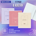 Набор предметных тетрадей, 05шт, 48л., BRAUBERG.Классика, рельефный картон, матовая ламинация — изображение 7
