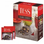 Чай черный 100 пак. TESS "Earl Grey" с бергамотом с цедрой лимона