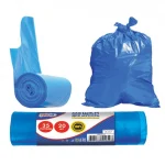 Мешки д/мусора ПНД 35 л. (20 шт/уп.) с завязками-лепестками CleanLab, синие, 15мкм