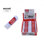 Ластик Mazari WHITE, треугольный, ПВХ, 50*15 мм, белый