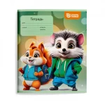 Тетрадь 12 л., клетка Schoolformat.ЯРКИЕ ЗВЕРЯТА, обл. мелов. картон, выб. уф-лак — изображение 3