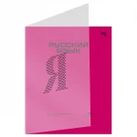 Тетрадь предметная 48л. BG.Перфокарта Русский язык, пластик. прозрачн. обложка