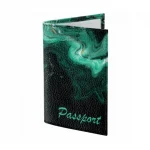Обложка для паспорта BRAUBERG "Passport Дым" кожа флоттер, черная