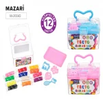 Тесто для лепки 12 цветов, 162 г, 4 формочки, пластиковая коробка, Mazari СУНДУЧОК