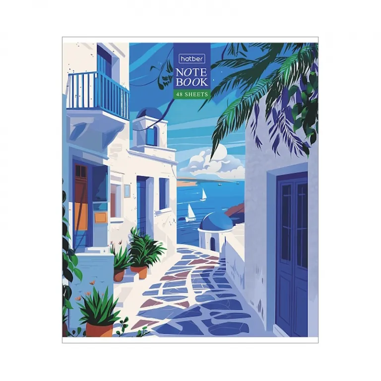 Тетрадь А5, 48 листов, клетка, гребень, ArtSpace "Моноколор. Colorblock", об. мелов. картон