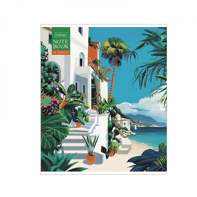 Тетрадь А5, 48 листов, клетка, гребень, ArtSpace "Моноколор. Colorblock", об. мелов. картон