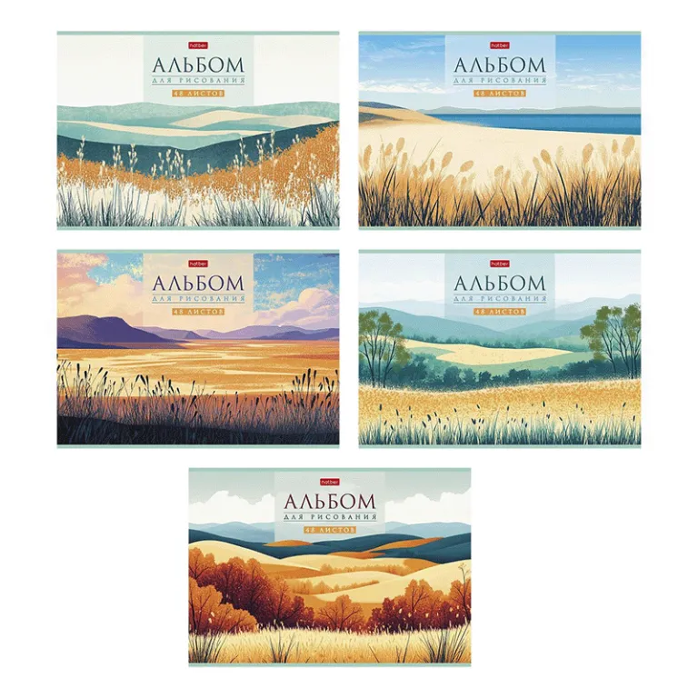 Тетрадь А5, 48 листов, клетка, гребень,  ArtSpace "Моноколор. Colorblock", об. мелов. картон