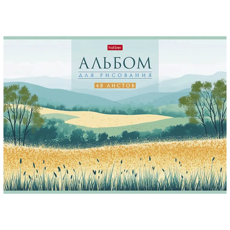 Тетрадь А5, 48 листов, клетка, гребень,  ArtSpace "Моноколор. Colorblock", об. мелов. картон