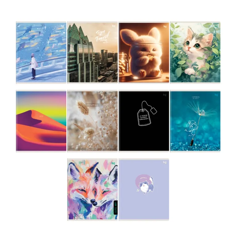 Тетрадь А5, 48 листов, клетка, гребень, ArtSpace "Моноколор. Colorblock", об. мелов. картон