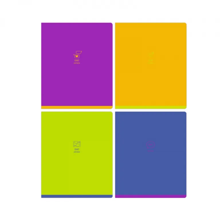 Тетрадь А5, 48 листов, клетка, гребень, ArtSpace "Моноколор. Colorblock", об. мелов. картон