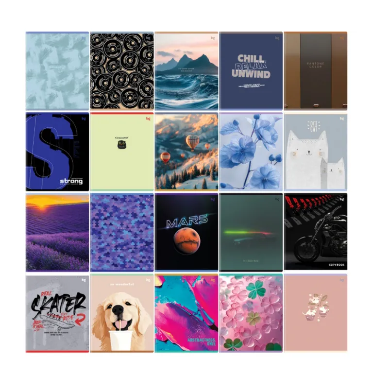 Тетрадь А5, 48 листов, клетка, гребень, ArtSpace "Моноколор. Colorblock", об. мелов. картон