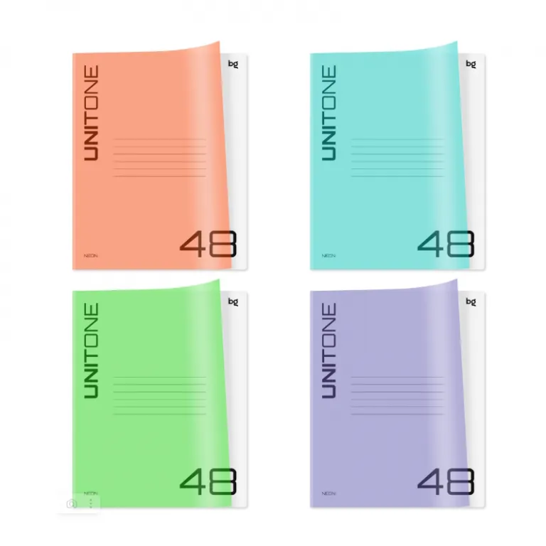 Тетрадь А5, 48 листов, клетка, гребень, ArtSpace "Моноколор. Colorblock", об. мелов. картон