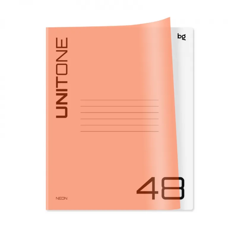 Тетрадь А5, 48 листов, клетка, гребень, ArtSpace "Моноколор. Colorblock", об. мелов. картон