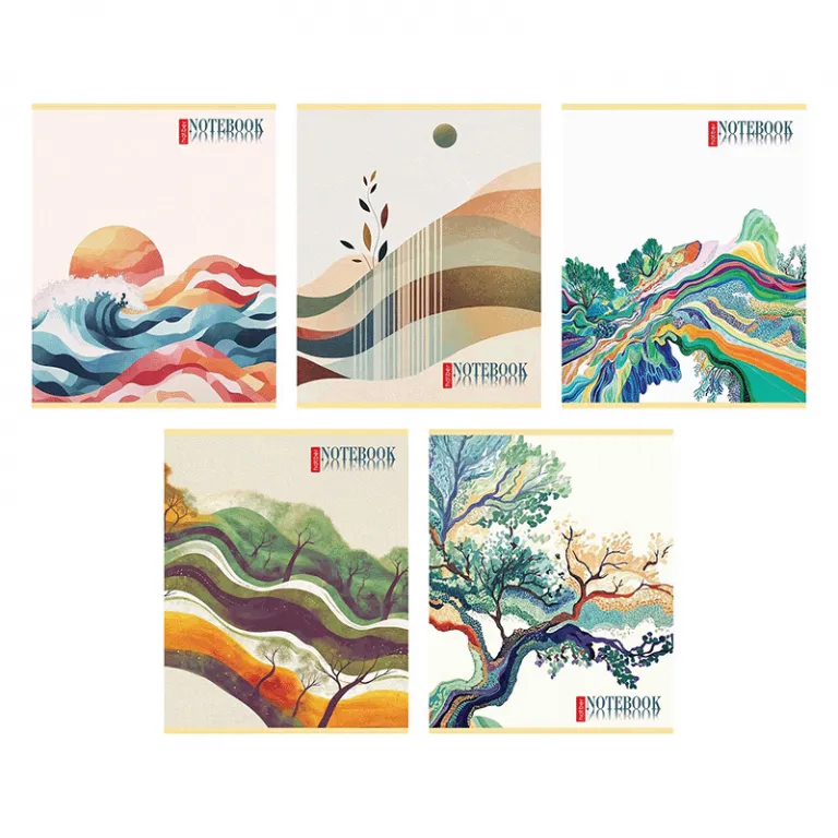 Тетрадь А5, 48 листов, клетка, гребень,  ArtSpace "Моноколор. Colorblock", об. мелов. картон