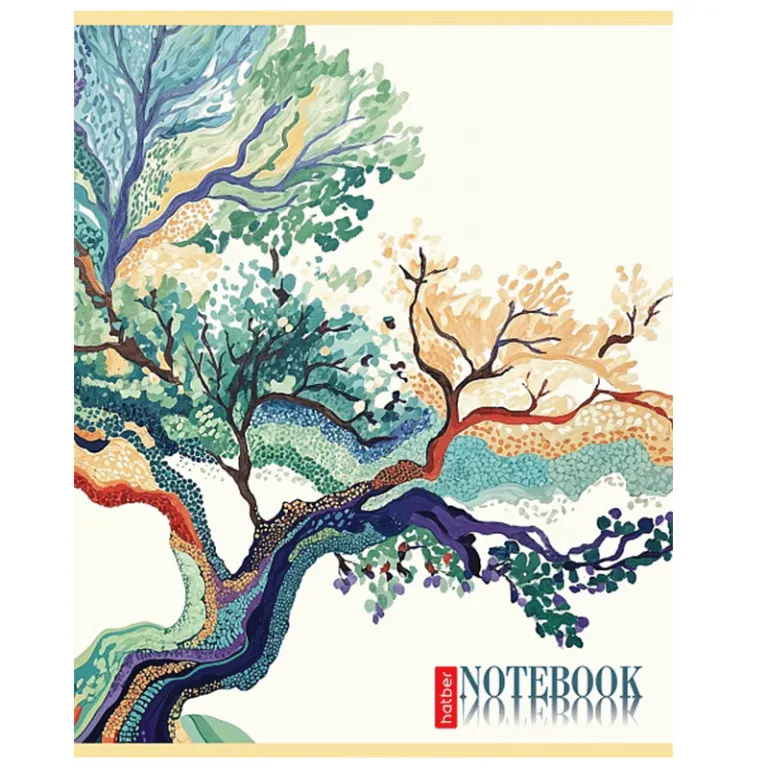 Тетрадь А5, 48 листов, клетка, гребень,  ArtSpace "Моноколор. Colorblock", об. мелов. картон