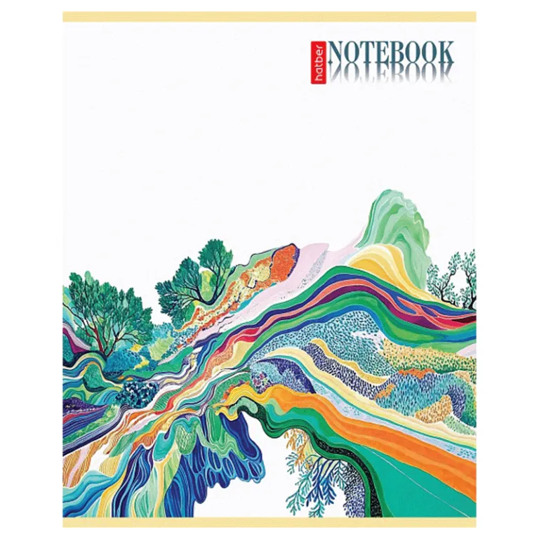 Тетрадь А5, 48 листов, клетка, гребень,  ArtSpace "Моноколор. Colorblock", об. мелов. картон