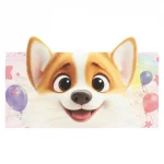 Конверт для денег детский «Корги», фигурный, без отделки