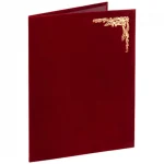 Папка адресная "Виньетка" бордовая, бархат, STAFF
