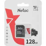 Карта памяти 128Gb MicroSDXC Netac Class10  NT02P500ECO-128G-R P500 Eco + adapter