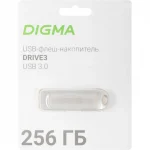 Флэш-накопитель 256Gb USB 3.0 Digma DRIVE3 DGFUM256A30SR серебристый